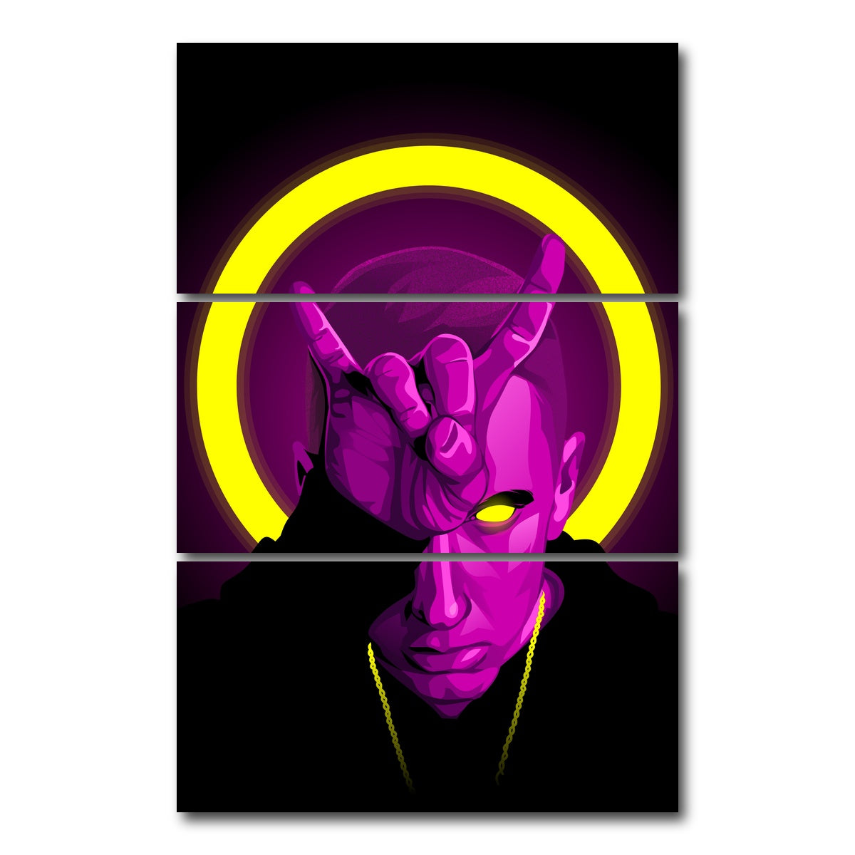 AUTO-MOCKUP WHITE | Slim Shady | 3 Piece | Gallery Wrap Canvas | group=12x24_stacked