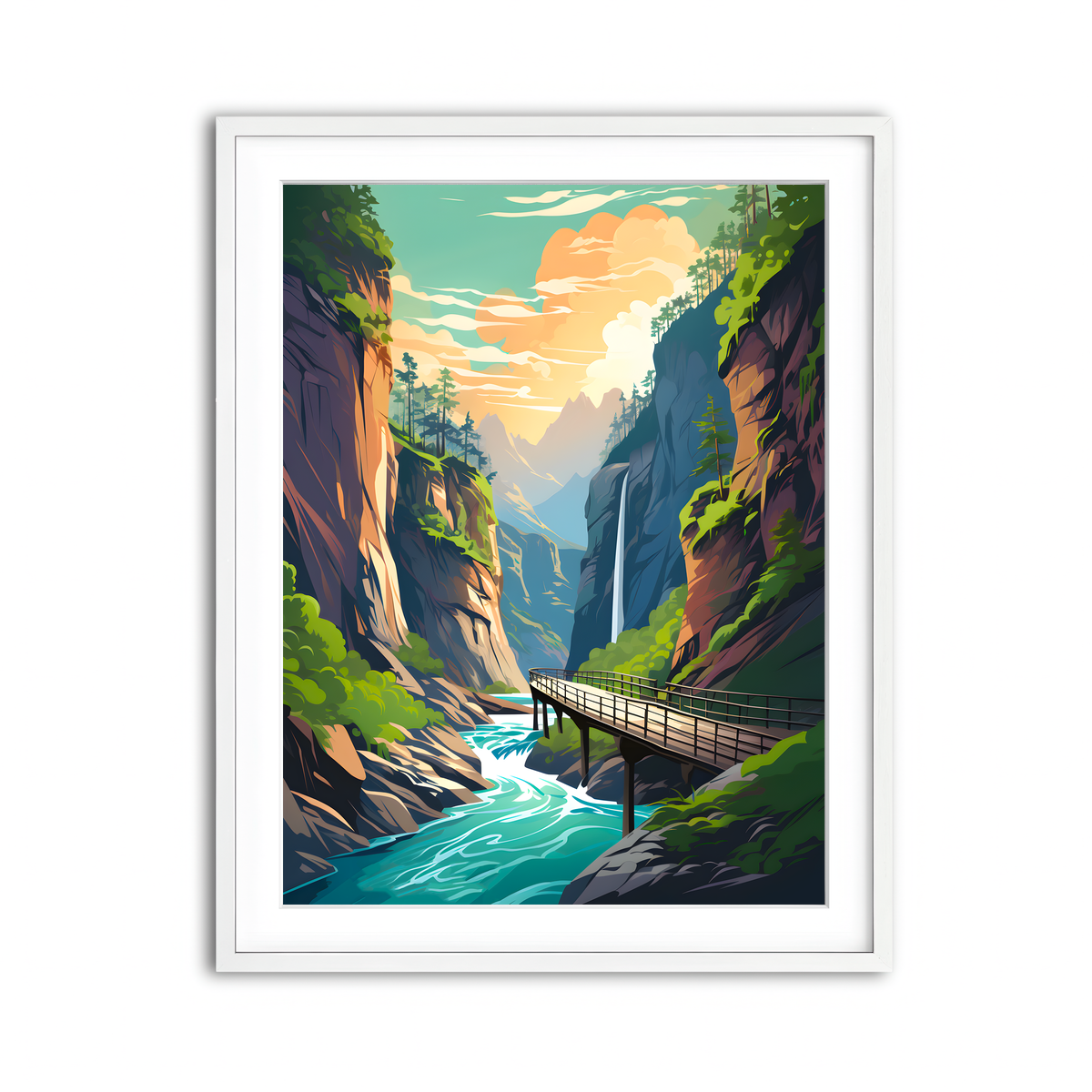 Framed Print 3x4 White