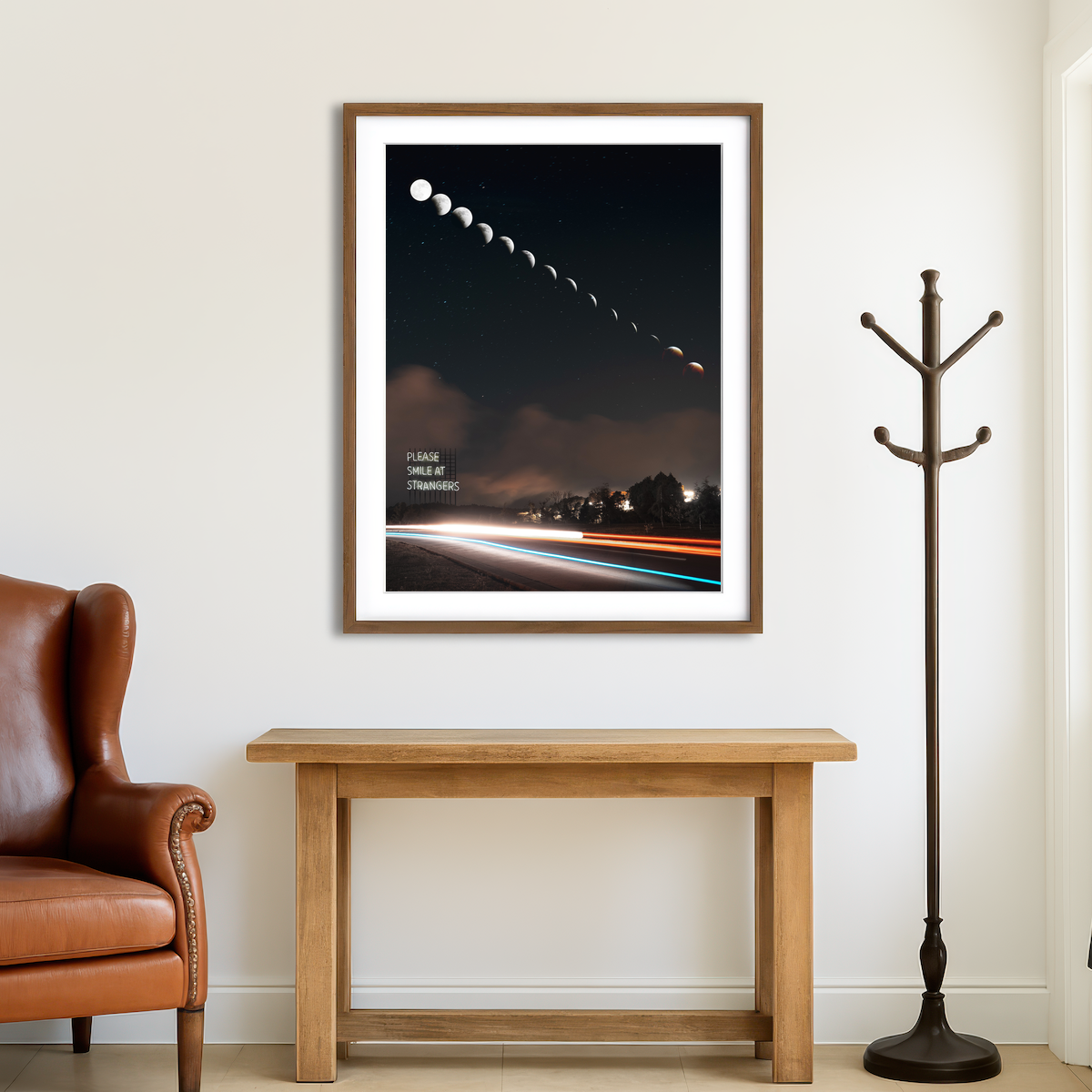 AUTO-MOCKUP ROOM | Smile at Strangers Wall Art