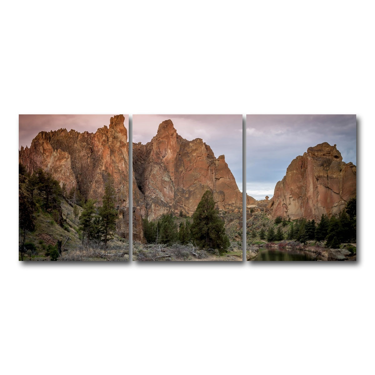 AUTO-MOCKUP WHITE | Smith Rock State Park | 3 Piece | Gallery Wrap Canvas | group=18x24