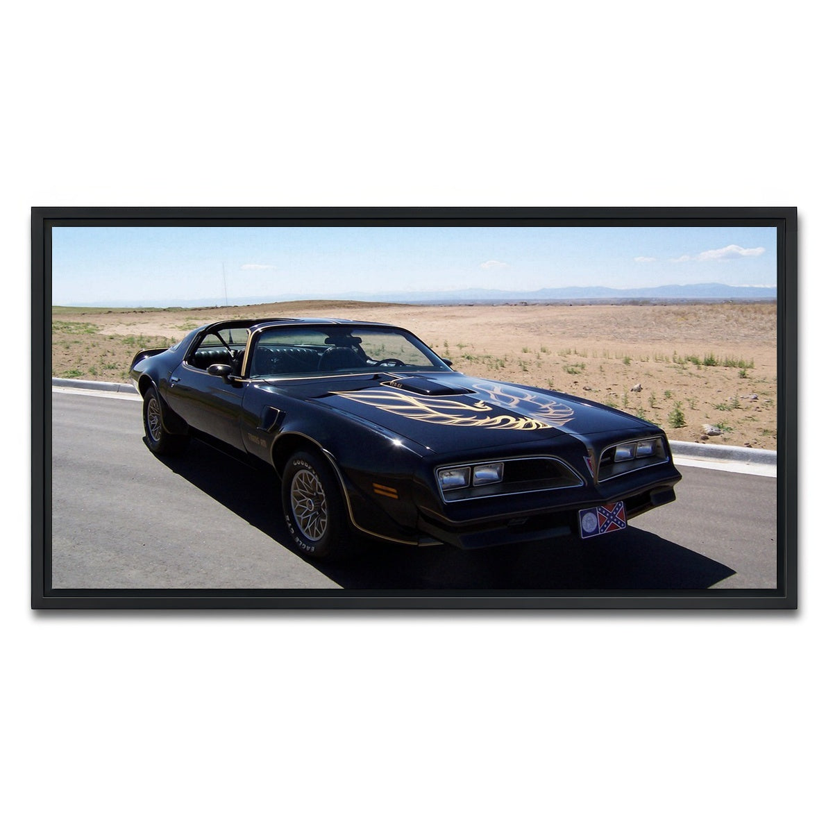 AUTO-MOCKUP WHITE | Smokey Trans Am | 1 Piece | Black Framed Canvas | group=2x1