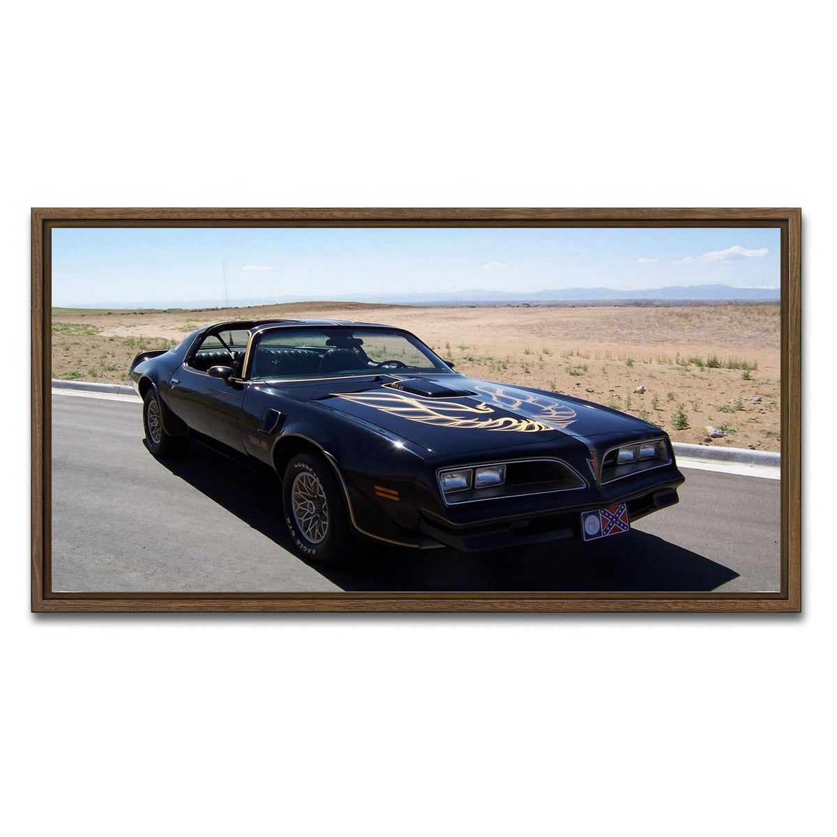 AUTO-MOCKUP WHITE | Smokey Trans Am | 1 Piece | Walnut Framed Canvas | group=2x1