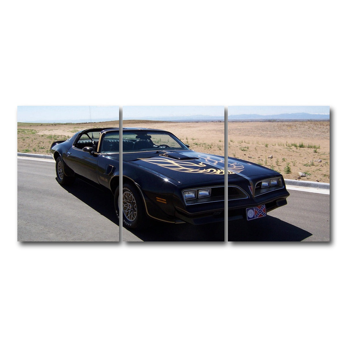 AUTO-MOCKUP WHITE | Smokey Trans Am | 3 Piece | Gallery Wrap Canvas | group=18x24