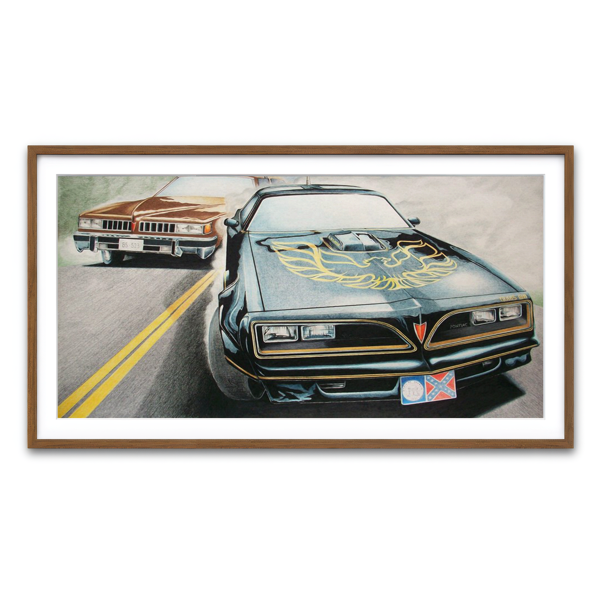 Framed Print 2x1 Walnut