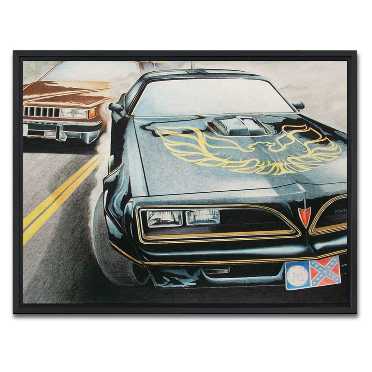 AUTO-MOCKUP WHITE | Smokey and the Bandit | 1 Piece | Black Framed Canvas | group=4x3