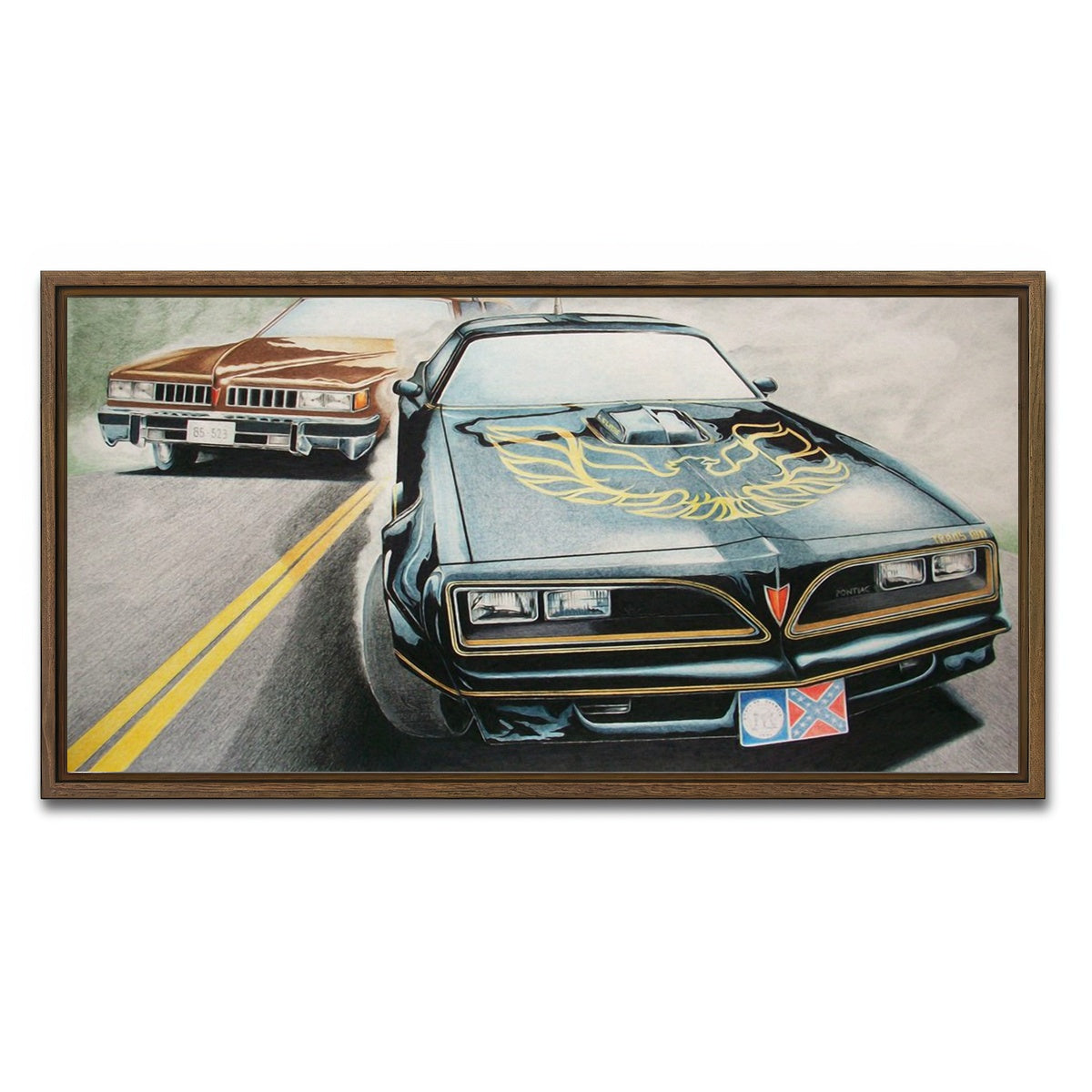 AUTO-MOCKUP WHITE | Smokey and the Bandit | 1 Piece | Walnut Framed Canvas | group=2x1