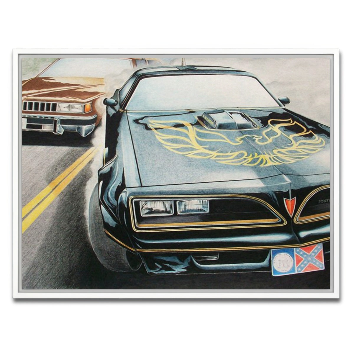 AUTO-MOCKUP WHITE | Smokey and the Bandit | 1 Piece | White Framed Canvas | group=4x3