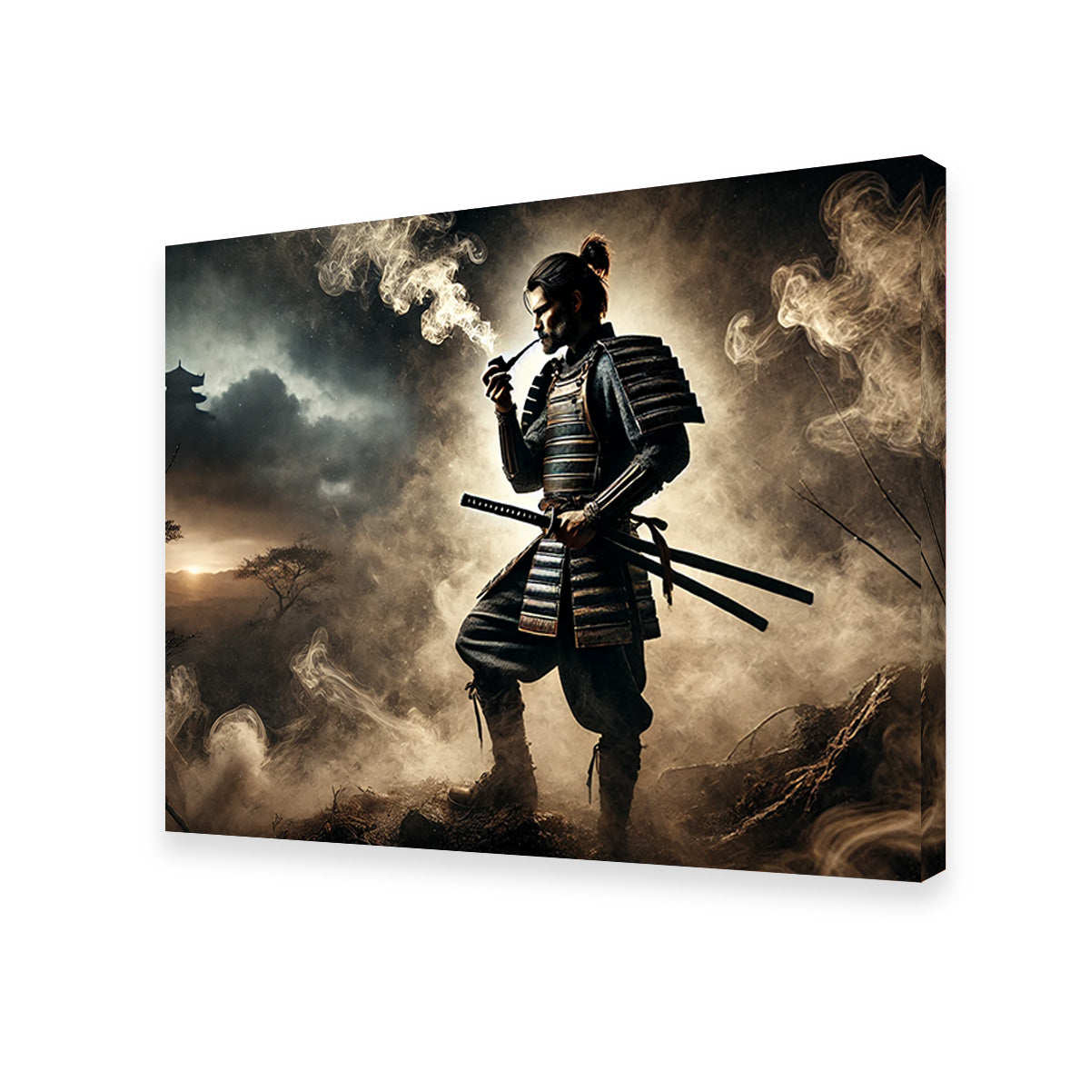 Smoking Samurai Wall Art