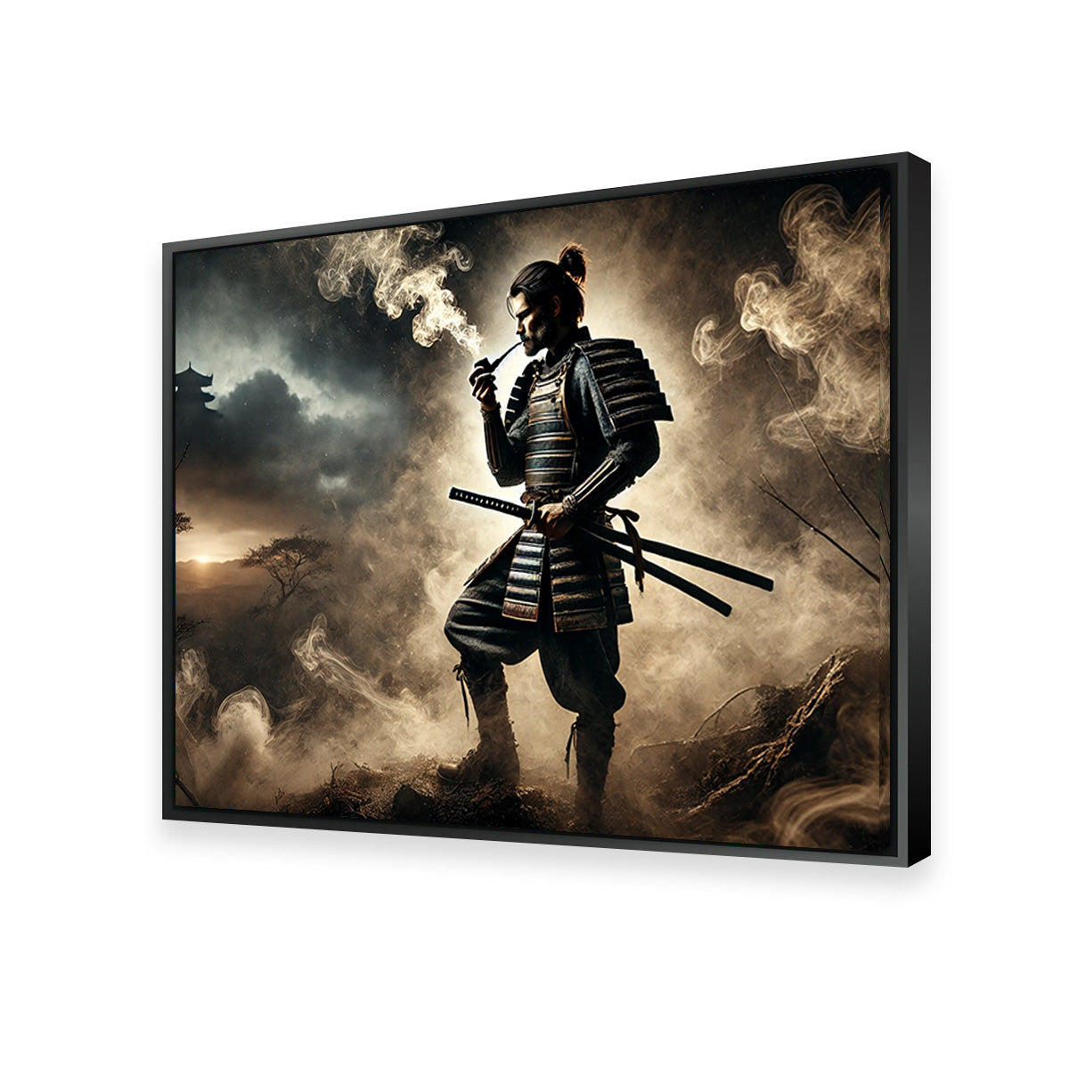 Smoking Samurai Wall Art