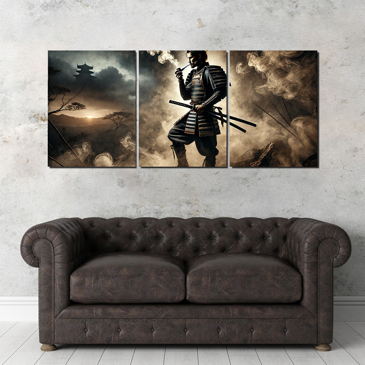 Smoking Samurai Wall Art