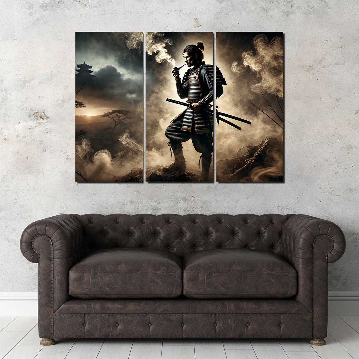 Smoking Samurai Wall Art