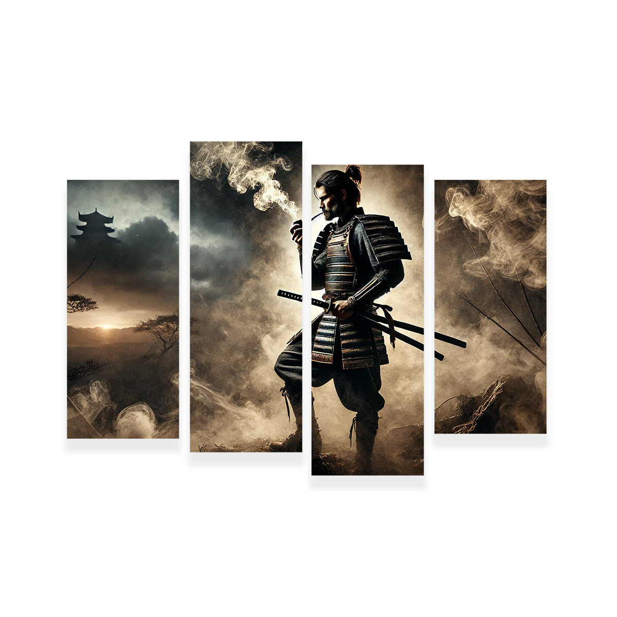 Smoking Samurai Wall Art