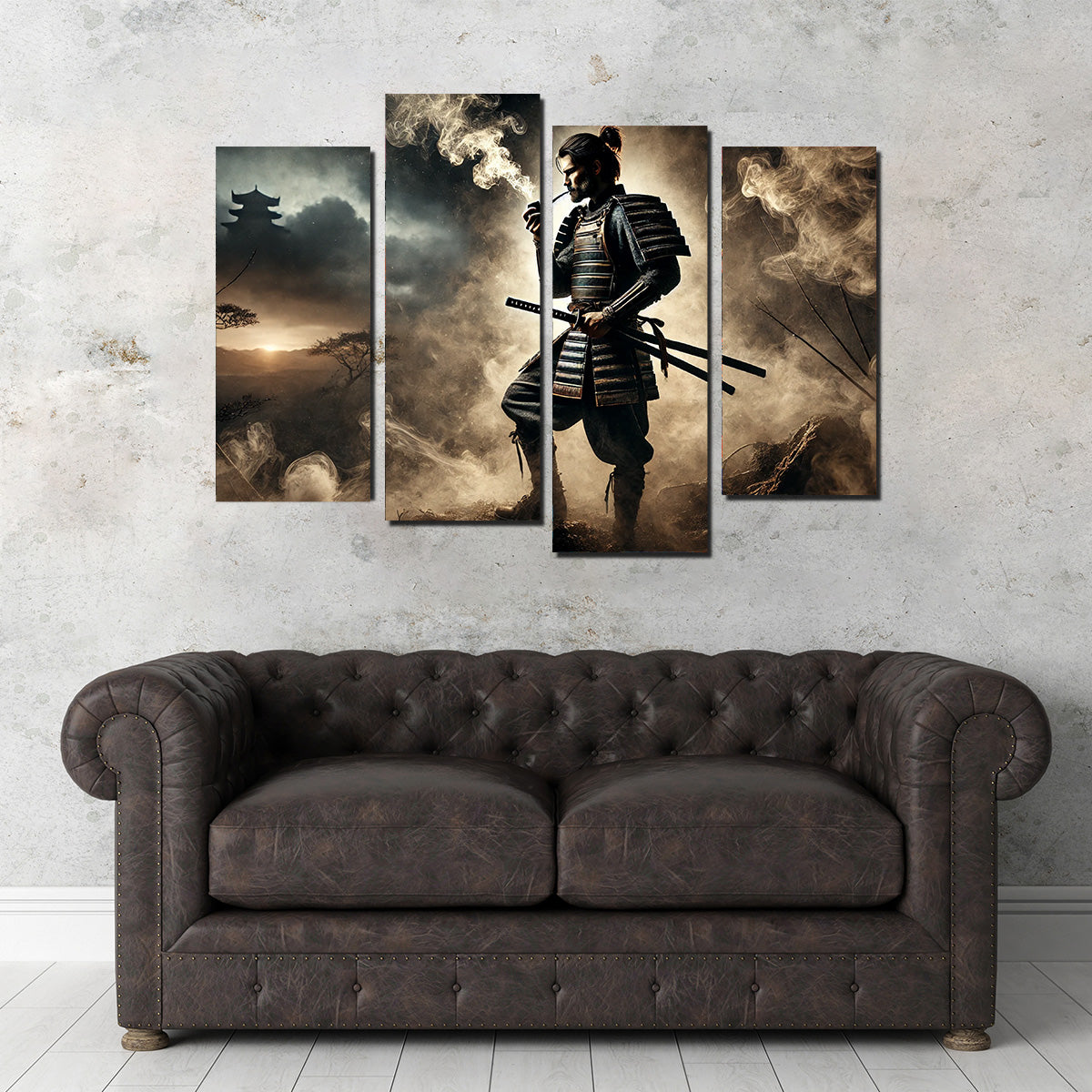 Smoking Samurai Wall Art