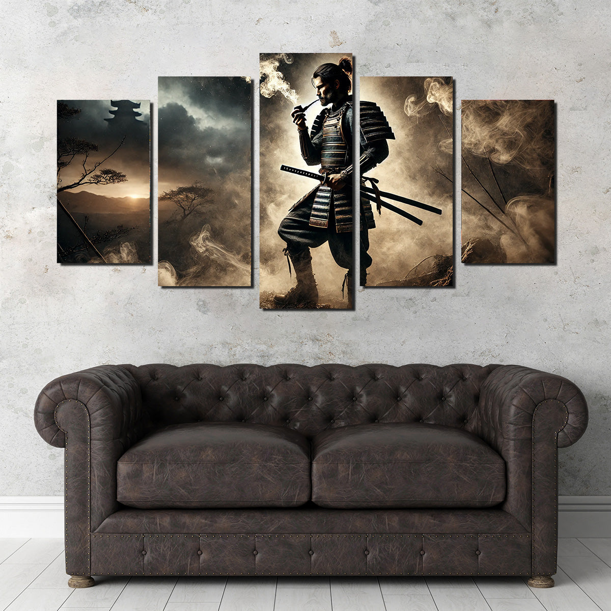 Smoking Samurai Wall Art