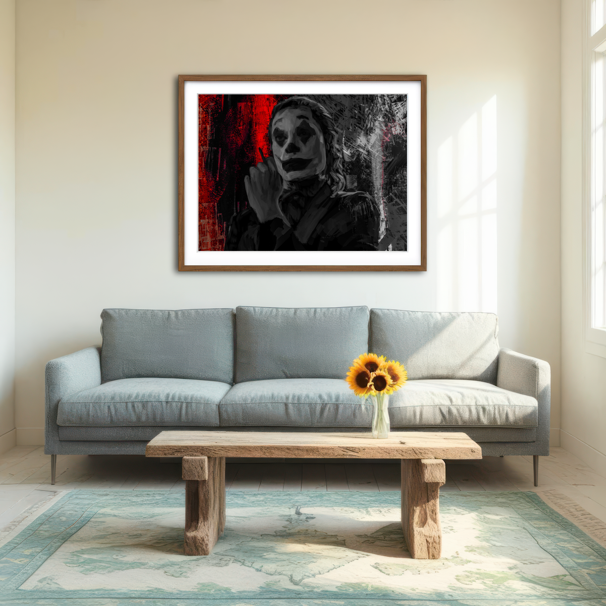 AUTO-MOCKUP ROOM | Smoking Joker Wall Art