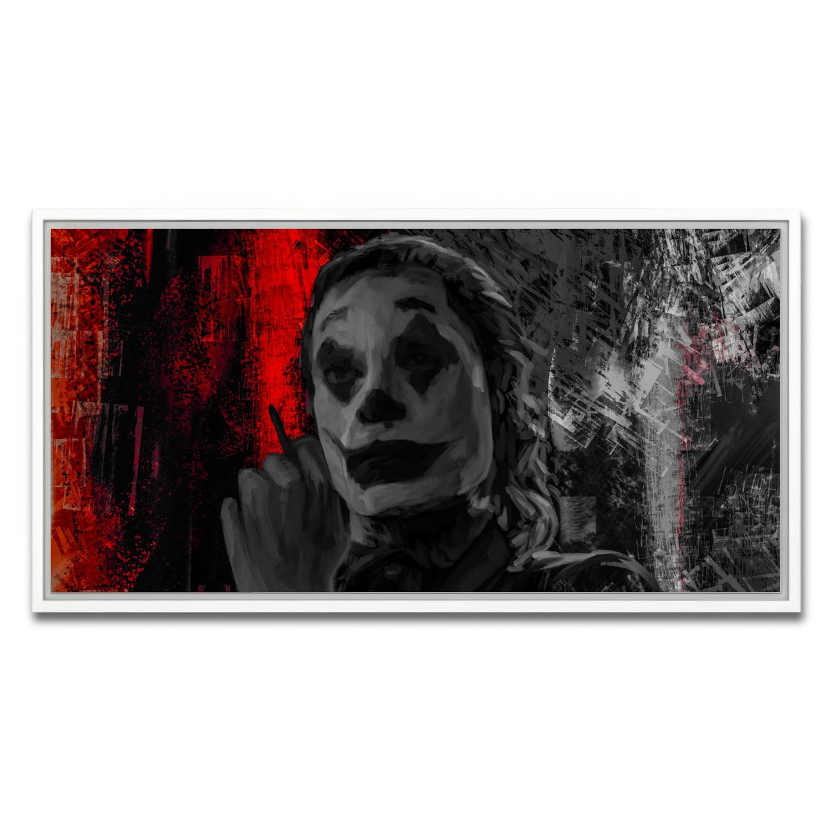 AUTO-MOCKUP WHITE | Smoking Joker | 1 Piece | White Framed Canvas | group=2x1