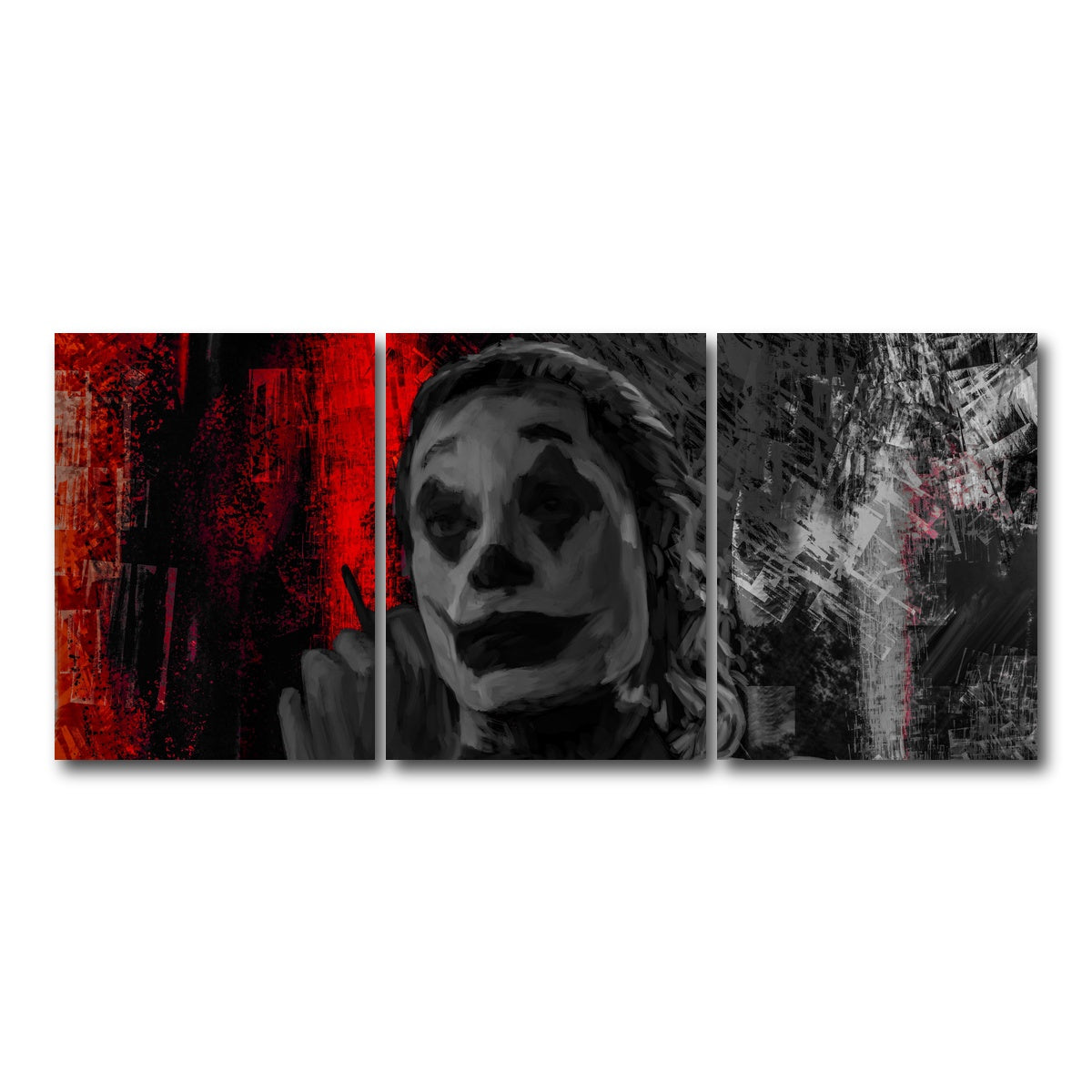 AUTO-MOCKUP WHITE | Smoking Joker | 3 Piece | Gallery Wrap Canvas | group=18x24