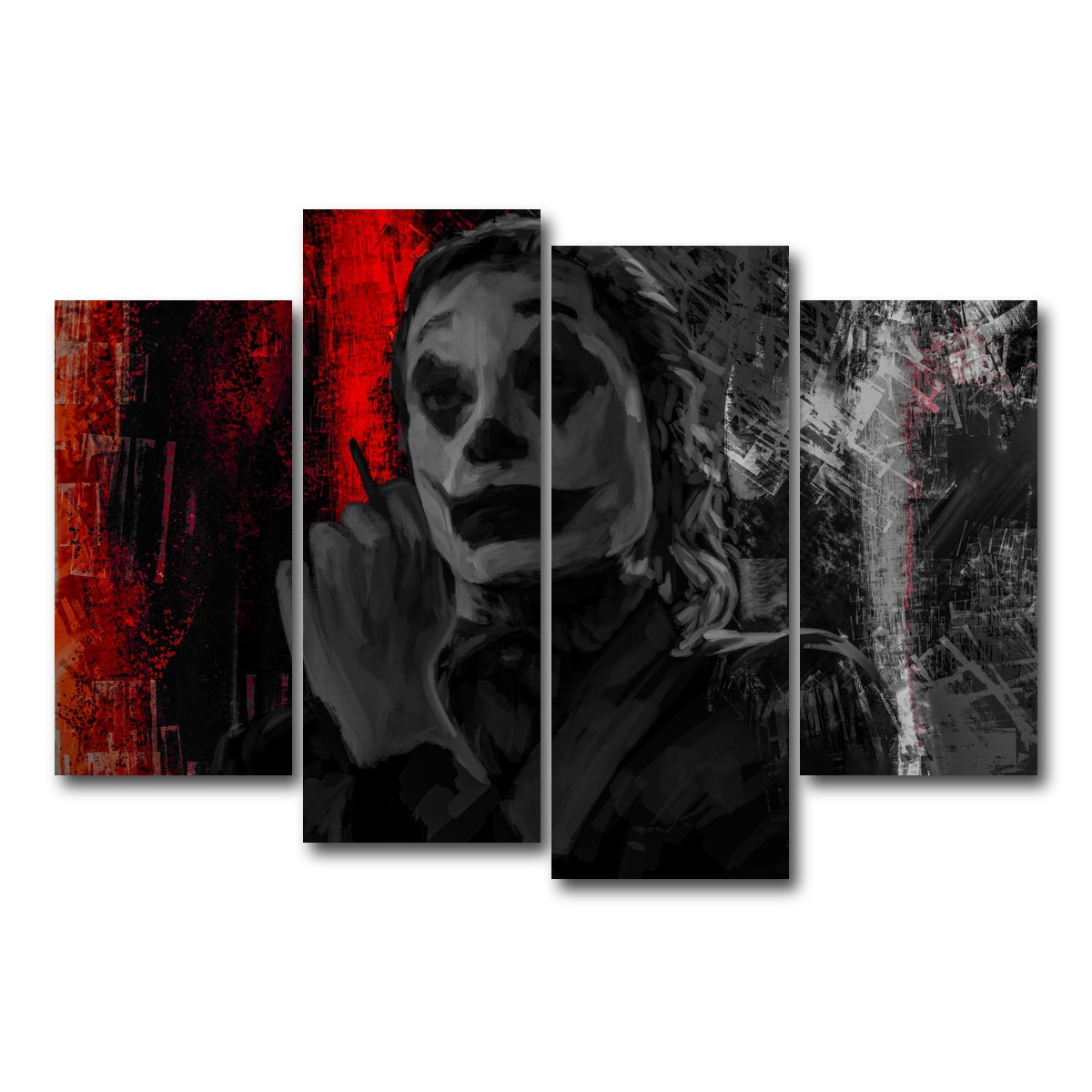 AUTO-MOCKUP WHITE | Smoking Joker | 4 Piece | Gallery Wrap Canvas | group=4_short