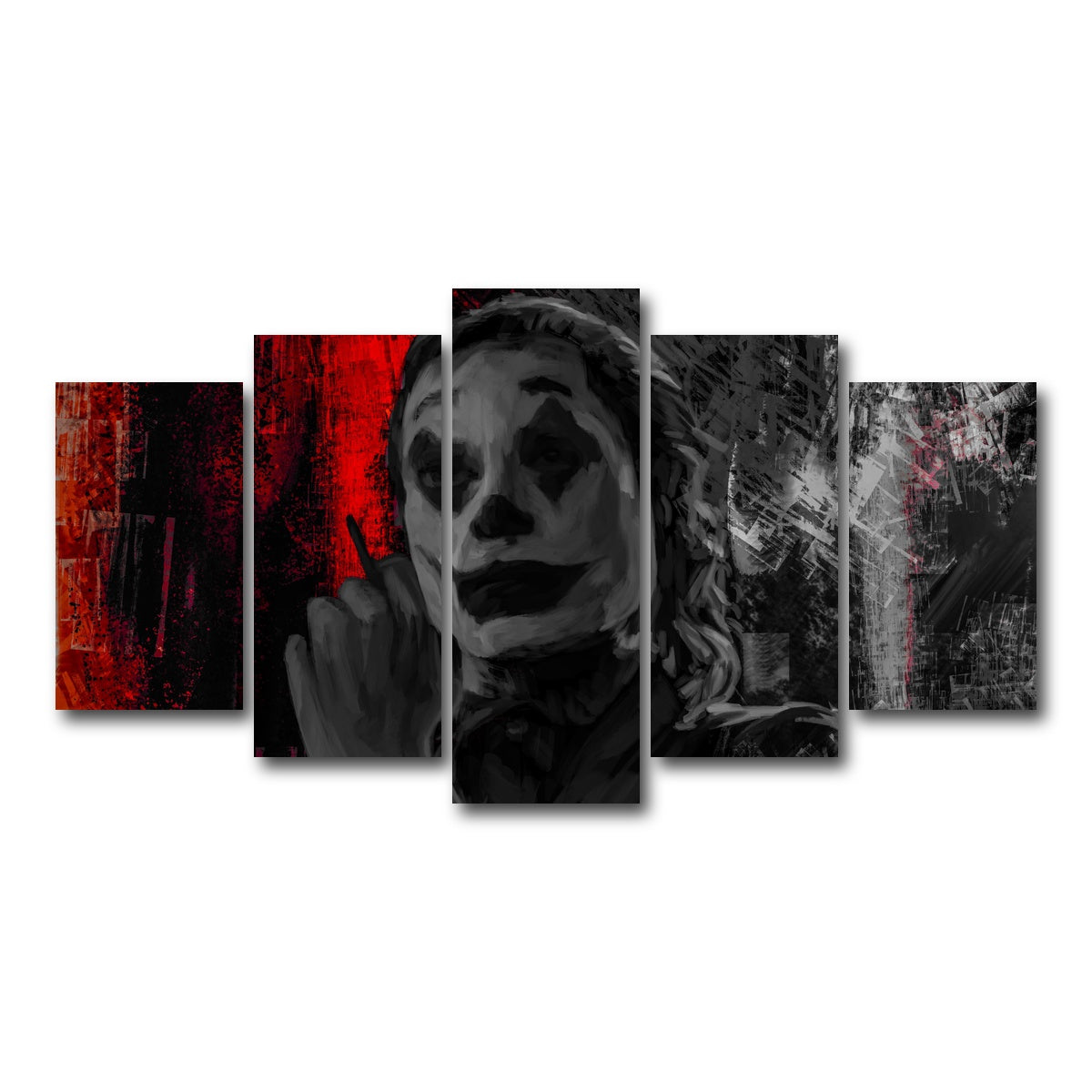 AUTO-MOCKUP WHITE | Smoking Joker | 5 Piece | Gallery Wrap Canvas | group=5_normal
