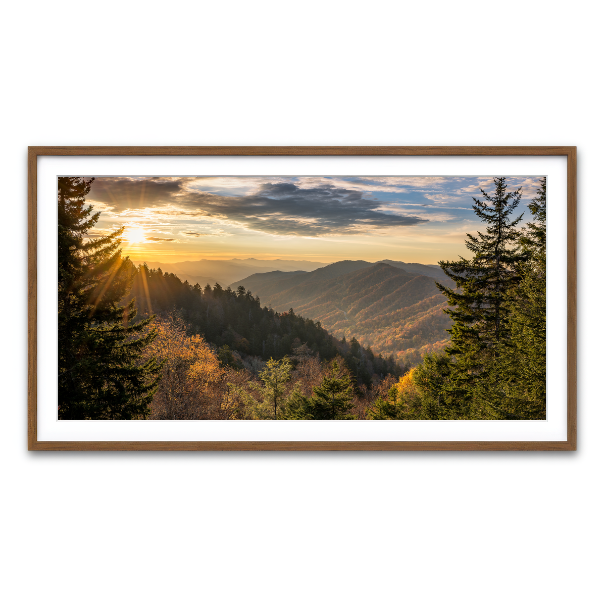 Framed Print 2x1 Walnut