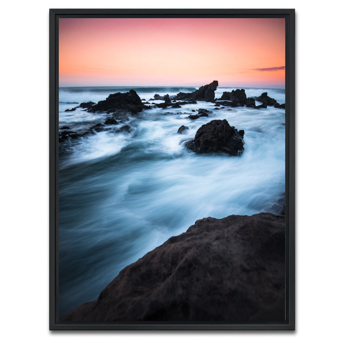 AUTO-MOCKUP WHITE | Smooth Waters | 1 Piece | Black Framed Canvas | group=3x4