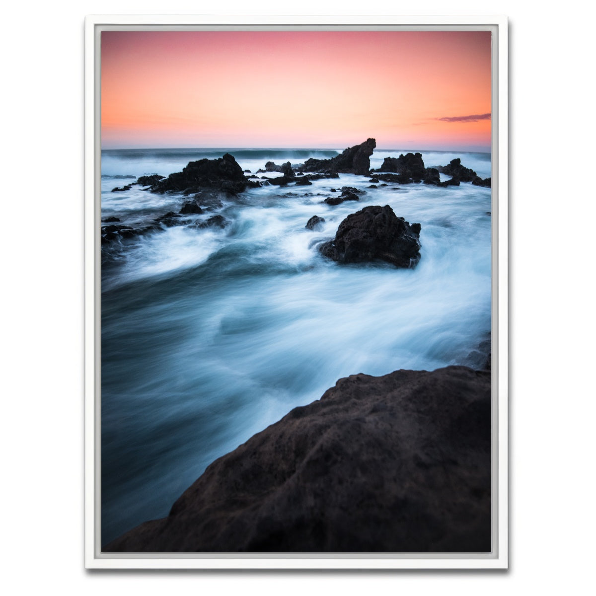 AUTO-MOCKUP WHITE | Smooth Waters | 1 Piece | White Framed Canvas | group=3x4