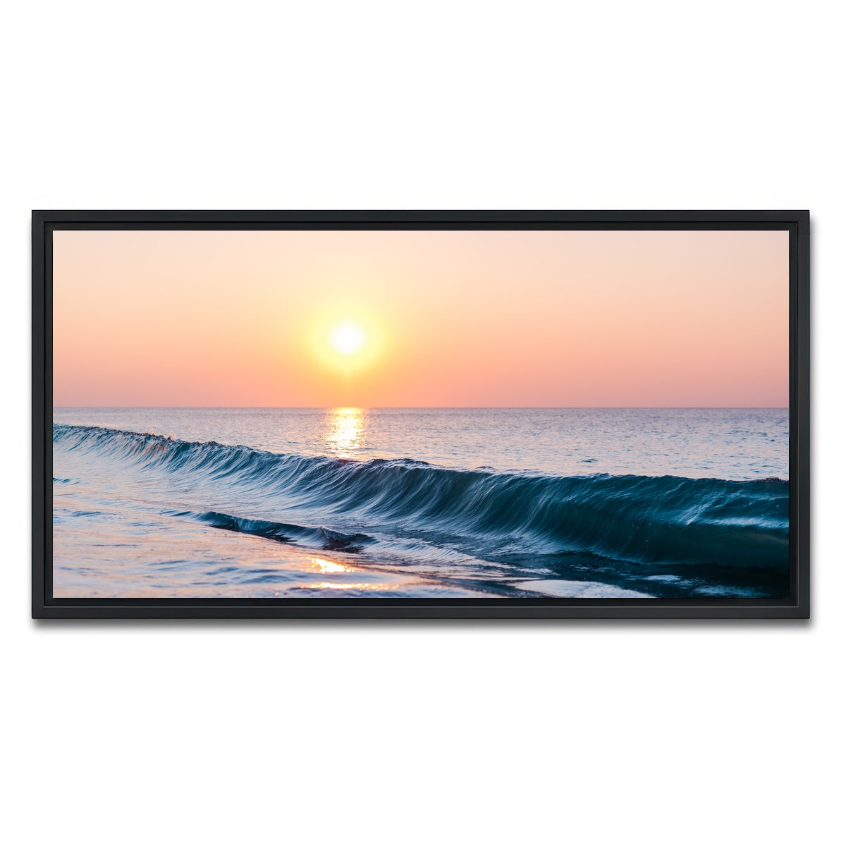 AUTO-MOCKUP WHITE | Smooth Wave | 1 Piece | Black Framed Canvas | group=2x1