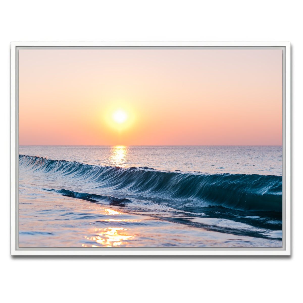 AUTO-MOCKUP WHITE | Smooth Wave | 1 Piece | White Framed Canvas | group=4x3