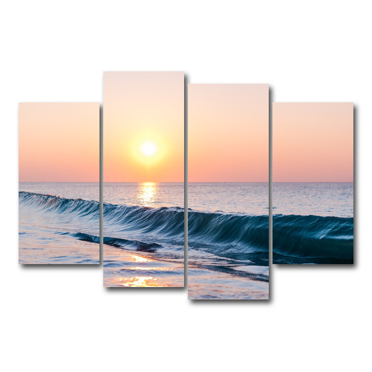 AUTO-MOCKUP WHITE | Smooth Wave | 4 Piece | Gallery Wrap Canvas | group=4_short