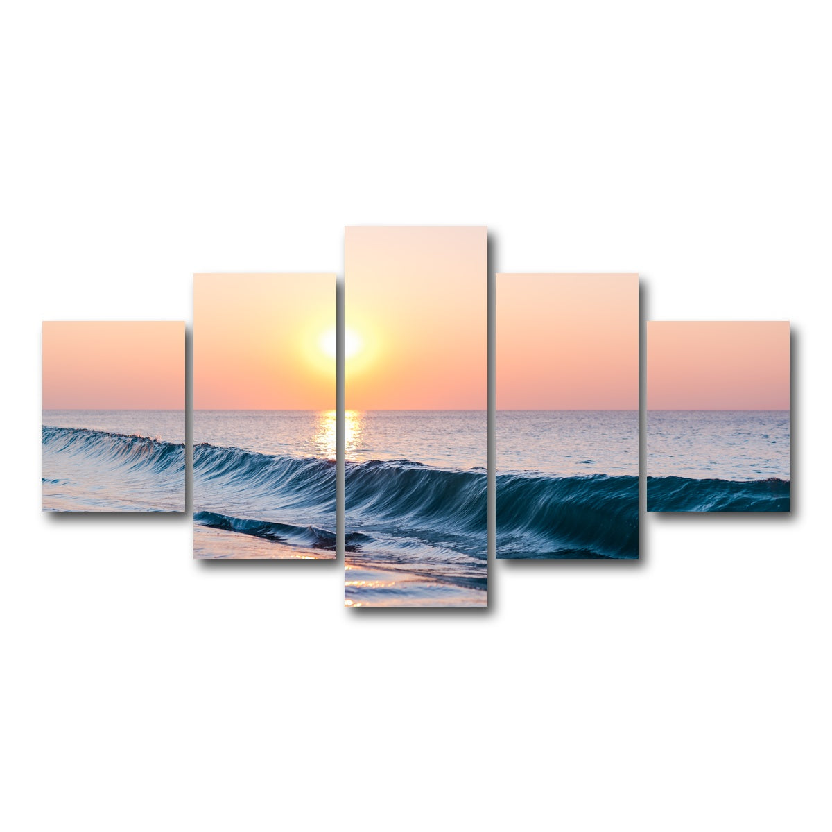 AUTO-MOCKUP WHITE | Smooth Wave | 5 Piece | Gallery Wrap Canvas | group=5_short