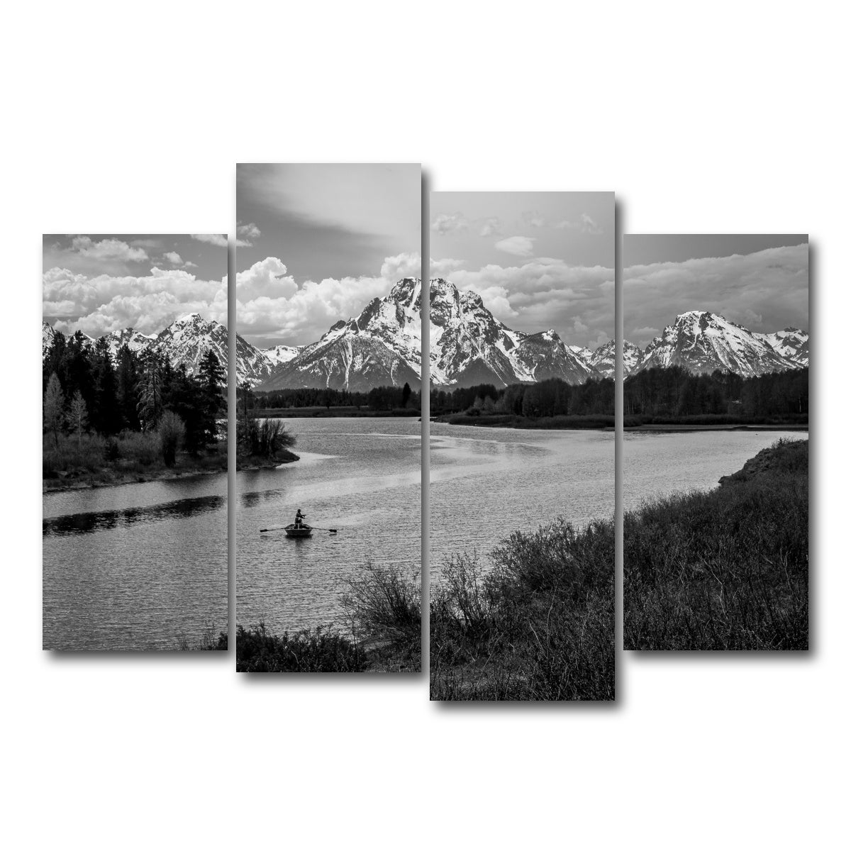 AUTO-MOCKUP WHITE | Snake River in the Grand Teton National Park | 4 Piece | Gallery Wrap Canvas | group=4_normal