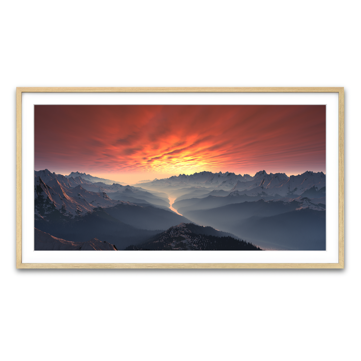Framed Print 2x1 Natural