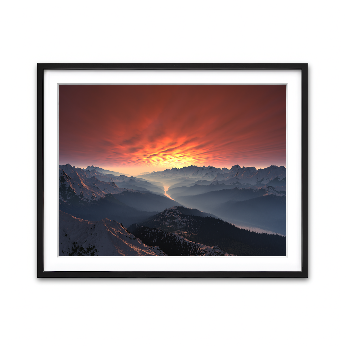 Framed Print 4x3 Black