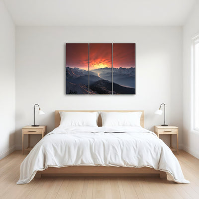 AUTO-MOCKUP ROOM | Snow Covered Mountain Valley Sunset