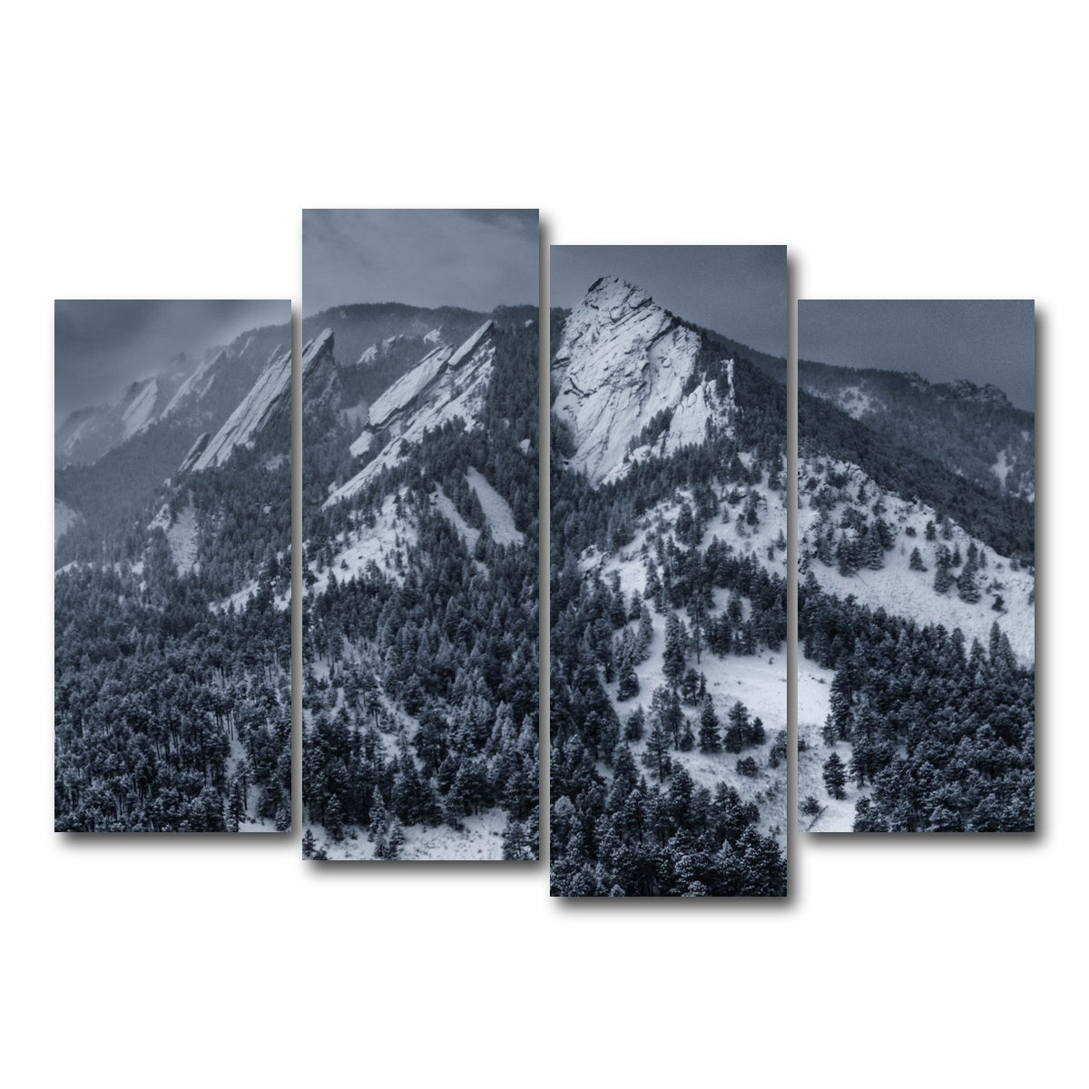AUTO-MOCKUP WHITE | Snow on the Flatirons | 4 Piece | Gallery Wrap Canvas | group=4_normal