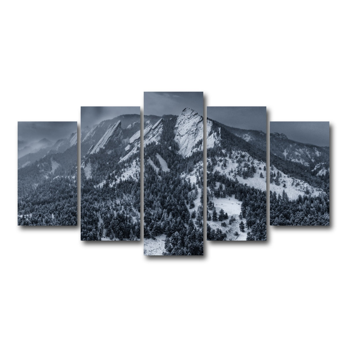 AUTO-MOCKUP WHITE | Snow on the Flatirons | 5 Piece | Gallery Wrap Canvas | group=5_normal