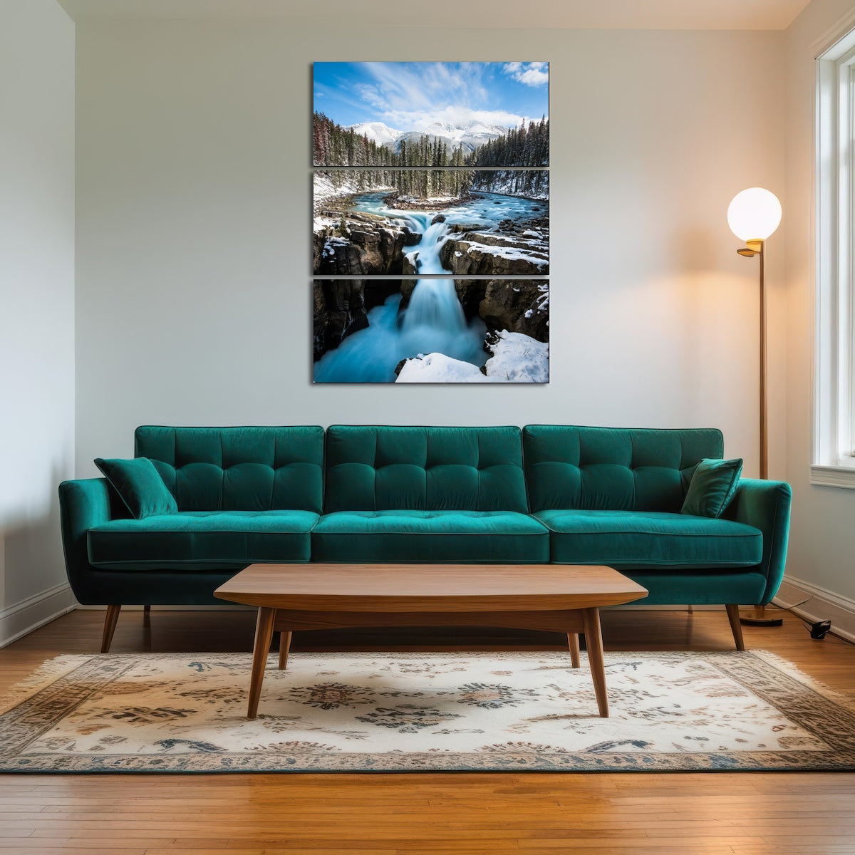 AUTO-MOCKUP ROOM | Snowy Sunwapta Falls