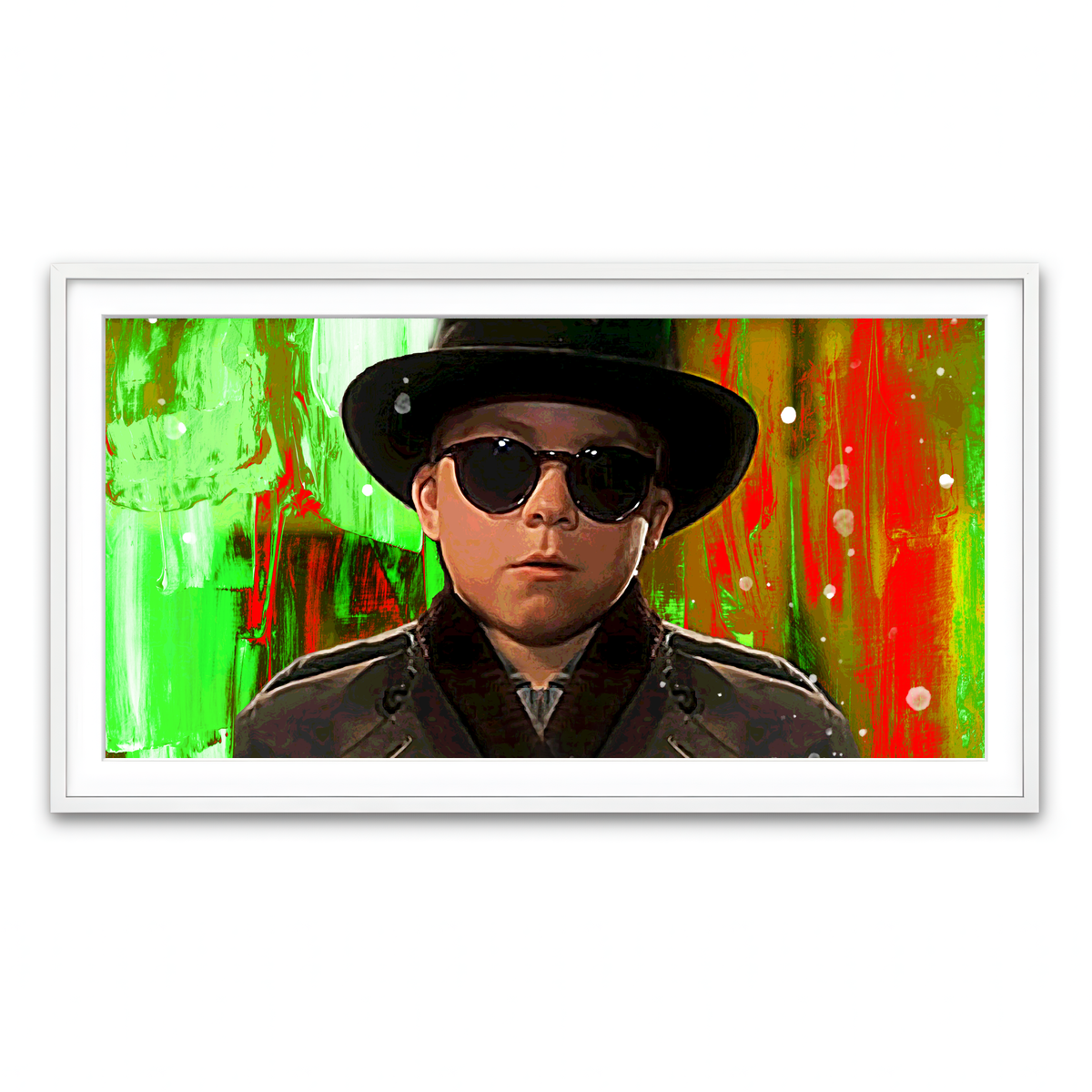 Framed Print 2x1 White