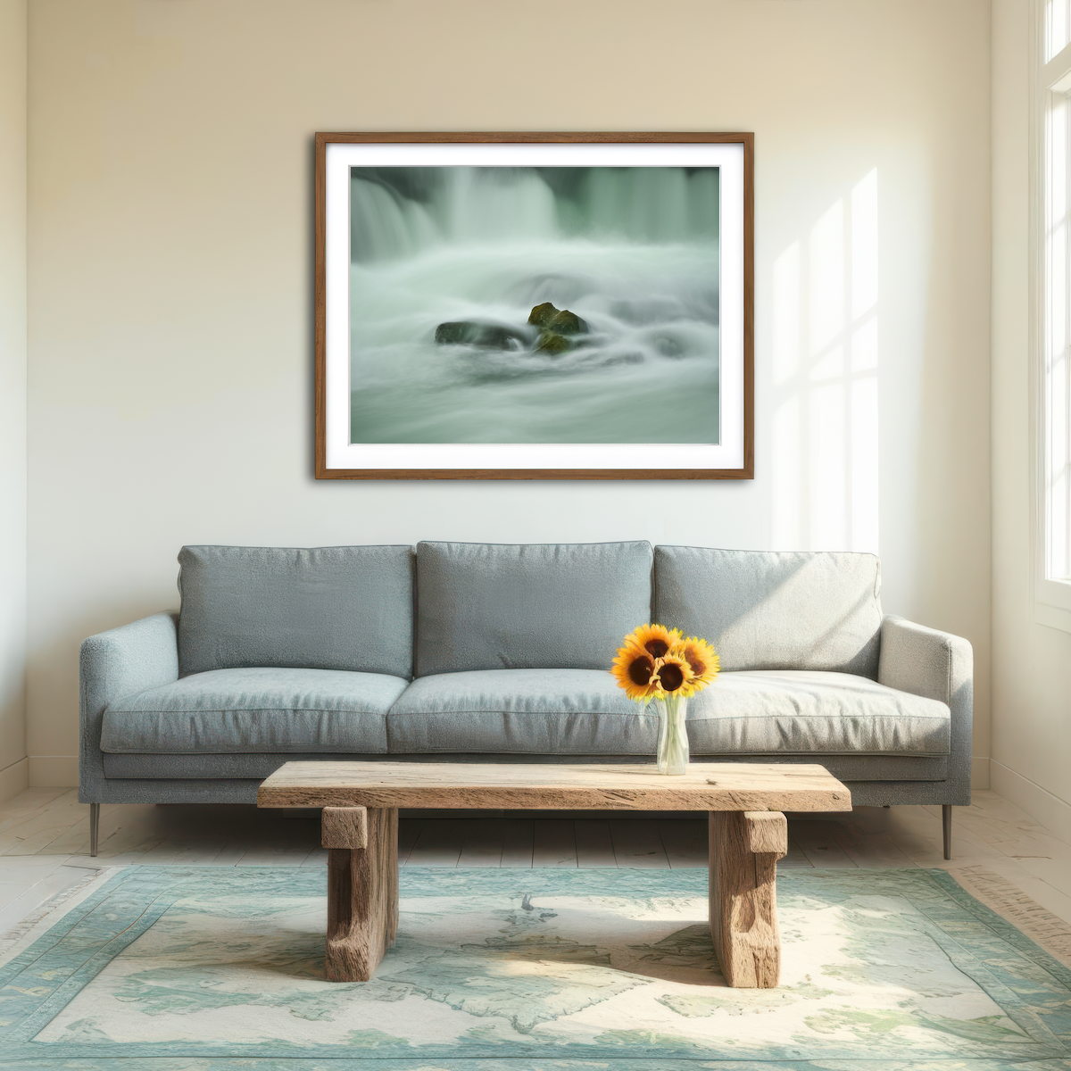 AUTO-MOCKUP ROOM | Soft Falls Wall Art