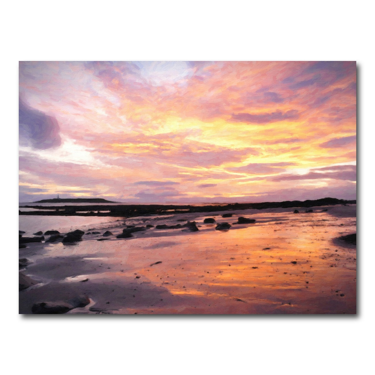 AUTO-MOCKUP WHITE | Soft Golden Sunrise | 1 Piece | Gallery Wrap Canvas | group=4x3