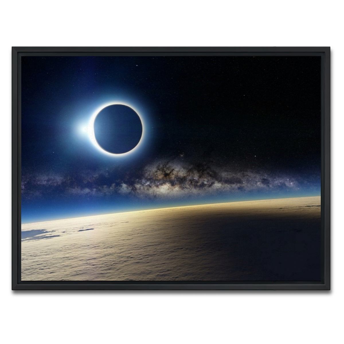 AUTO-MOCKUP WHITE | Solar Eclipse | 1 Piece | Black Framed Canvas | group=4x3