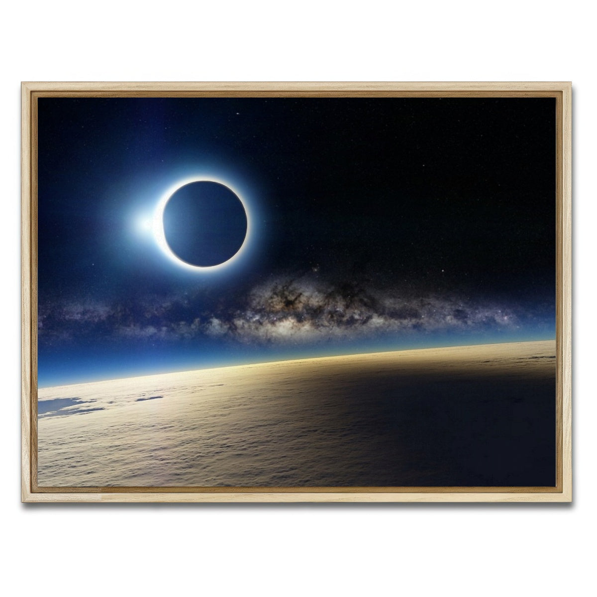 AUTO-MOCKUP WHITE | Solar Eclipse | 1 Piece | Natural Framed Canvas | group=4x3