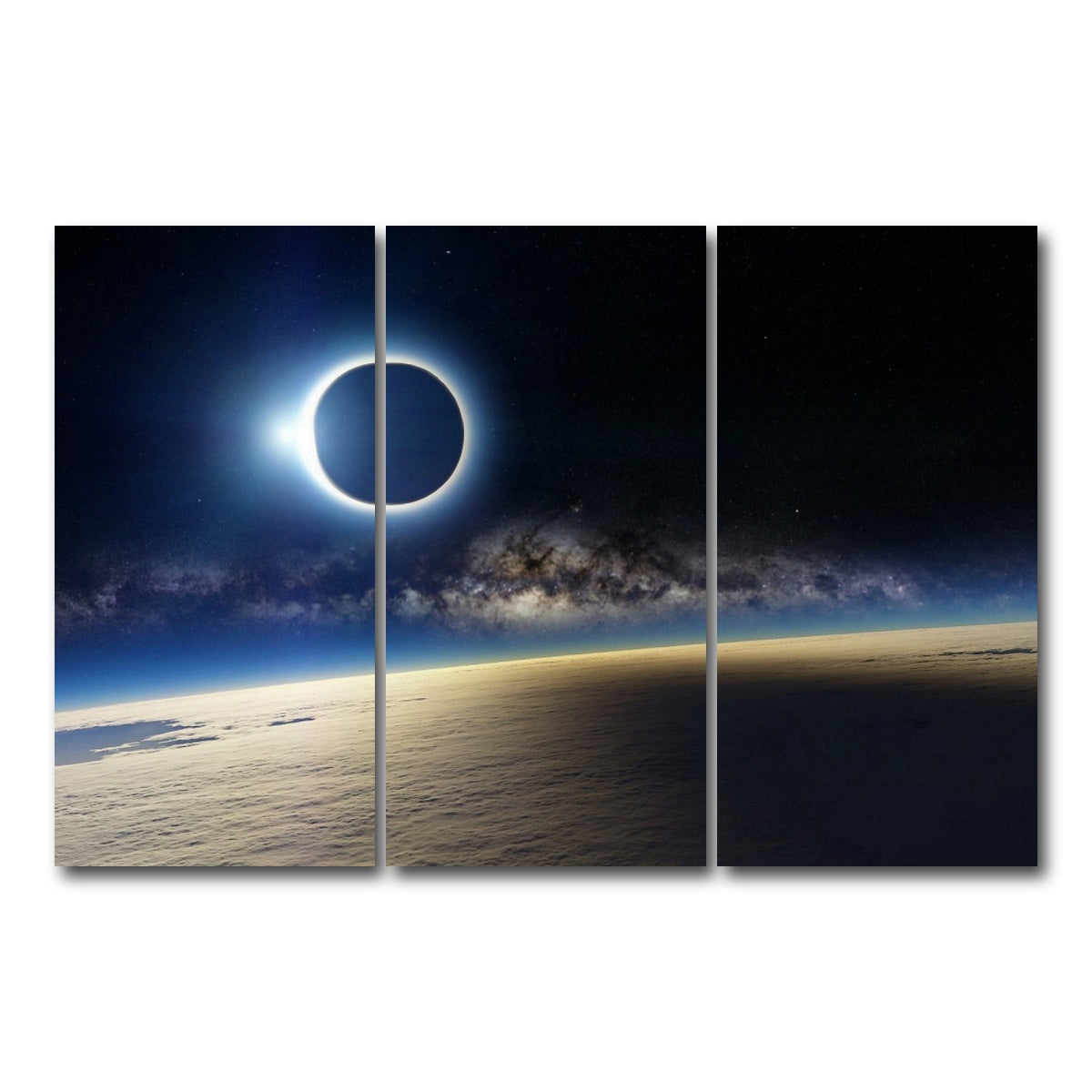 AUTO-MOCKUP WHITE | Solar Eclipse | 3 Piece | Gallery Wrap Canvas | group=12x24