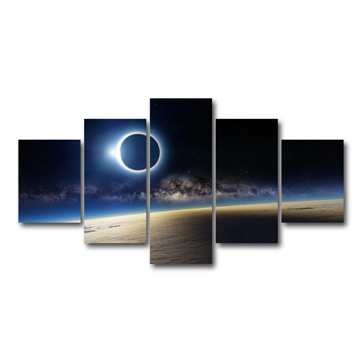 AUTO-MOCKUP WHITE | Solar Eclipse | 5 Piece | Gallery Wrap Canvas | group=5_short