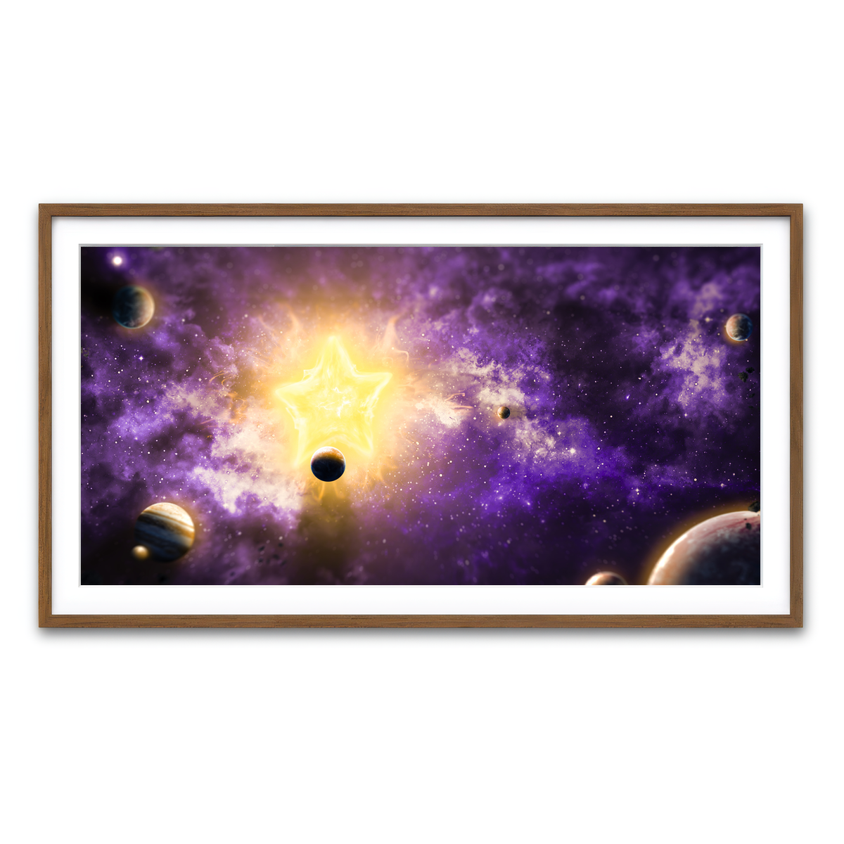 Framed Print 2x1 Walnut