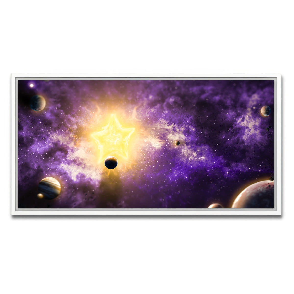 AUTO-MOCKUP WHITE | Solar System | 1 Piece | White Framed Canvas | group=2x1