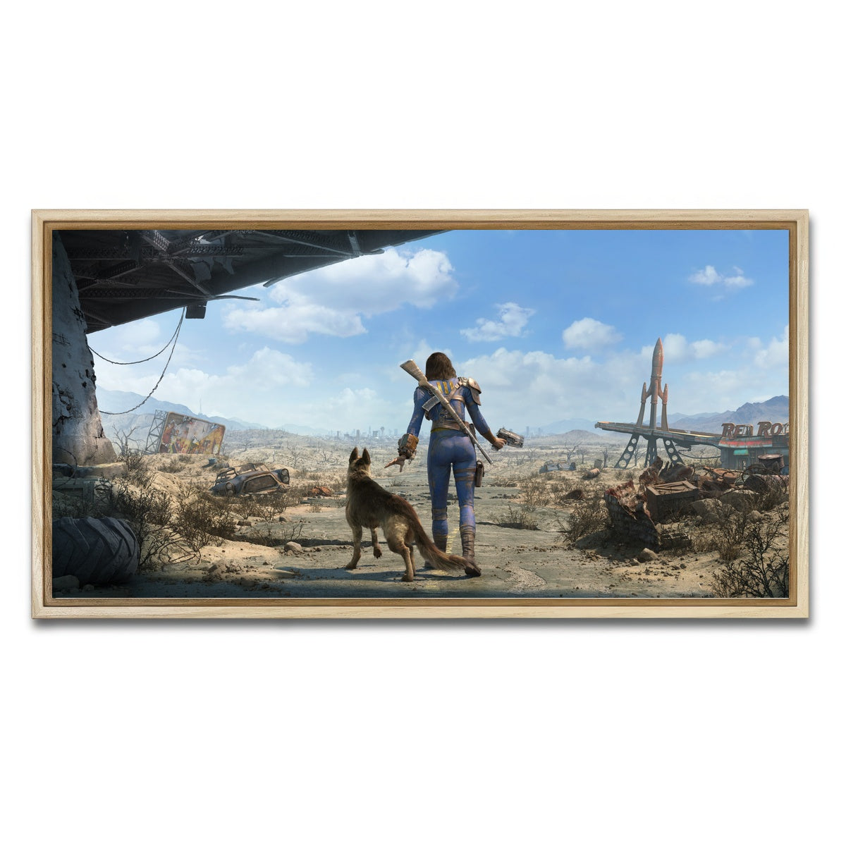 AUTO-MOCKUP WHITE | Sole Survivor Fallout | 1 Piece | Natural Framed Canvas | group=2x1