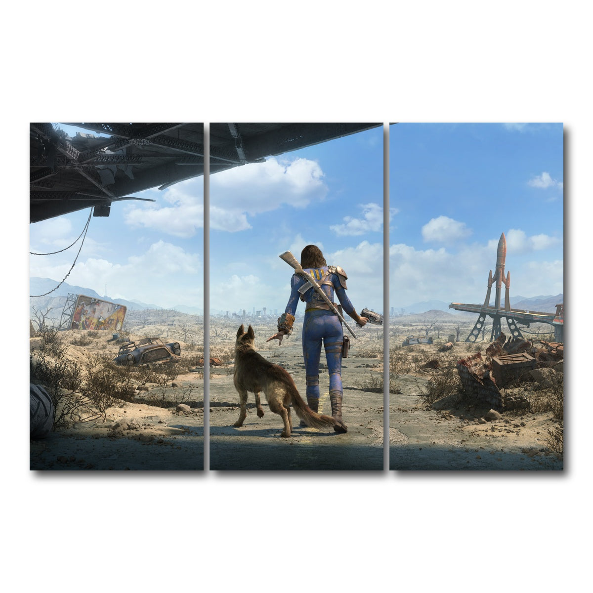 AUTO-MOCKUP WHITE | Sole Survivor Fallout | 3 Piece | Gallery Wrap Canvas | group=12x24