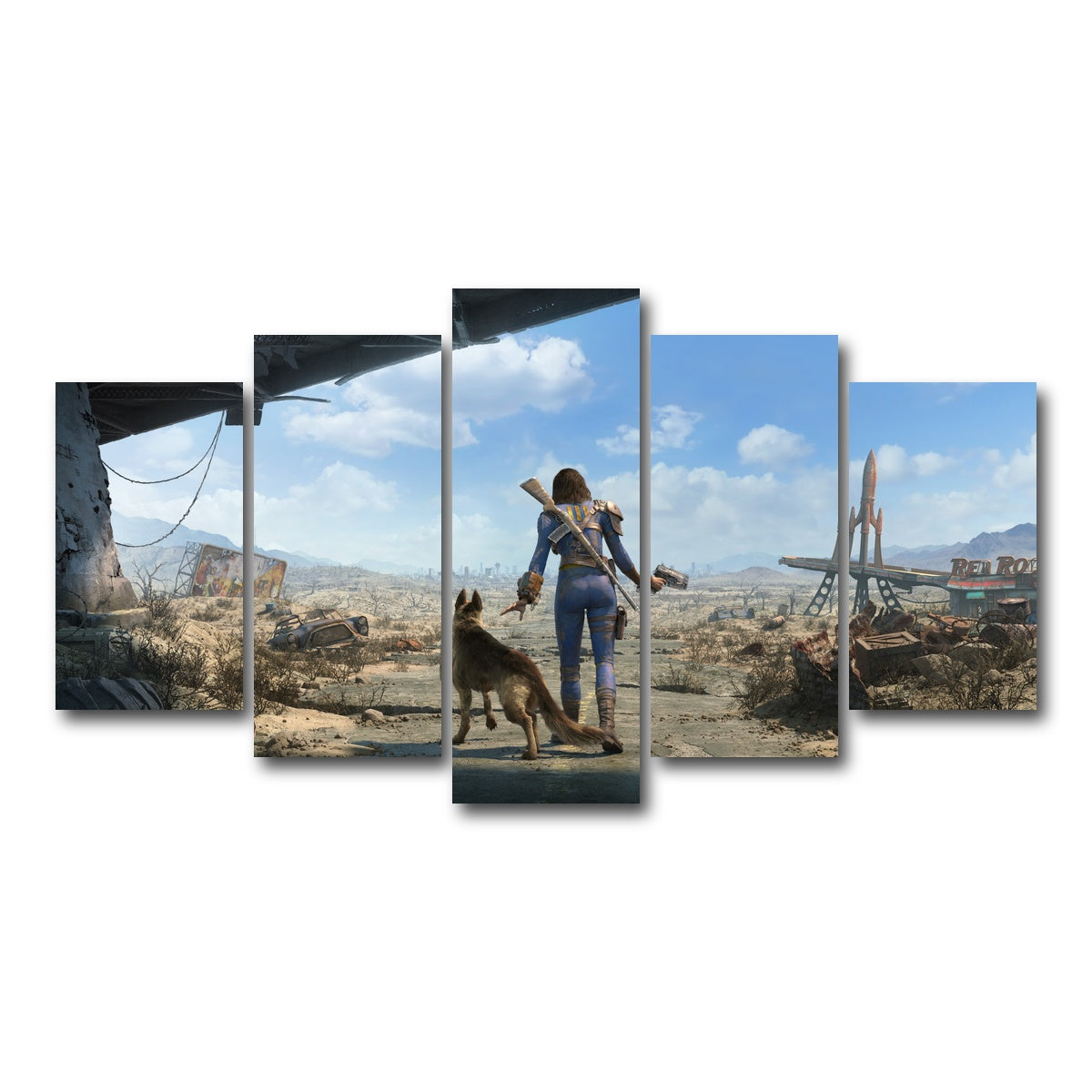 AUTO-MOCKUP WHITE | Sole Survivor Fallout | 5 Piece | Gallery Wrap Canvas | group=5_normal