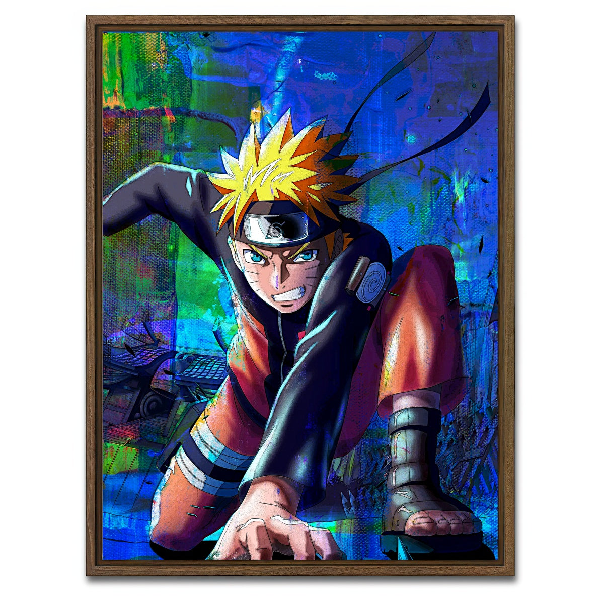 AUTO-MOCKUP WHITE | Son of the Fourth Hokage | 1 Piece | Walnut Framed Canvas | group=3x4